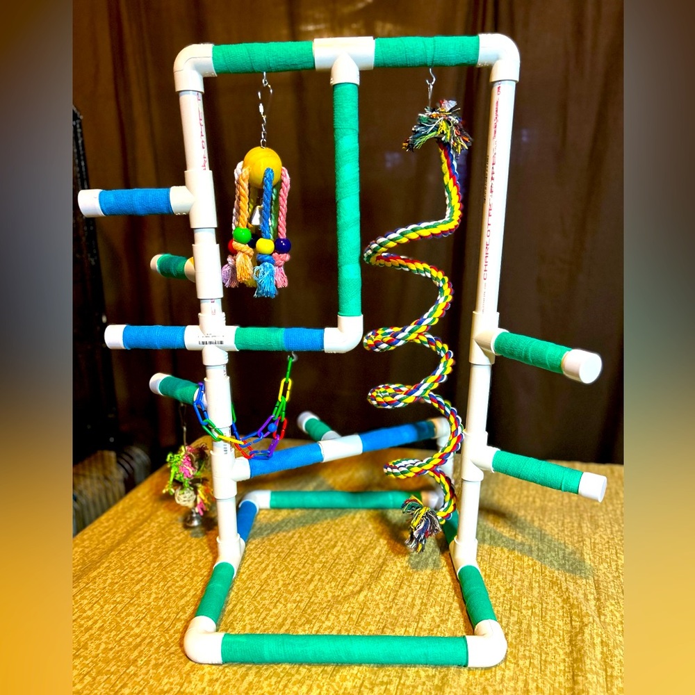 Handmade Bird Perch/Play gym